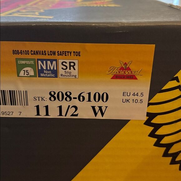 NEW NIB Thorogood Warehouse Won Safety Low Work Shoes Size 11.5 Wide main image 2